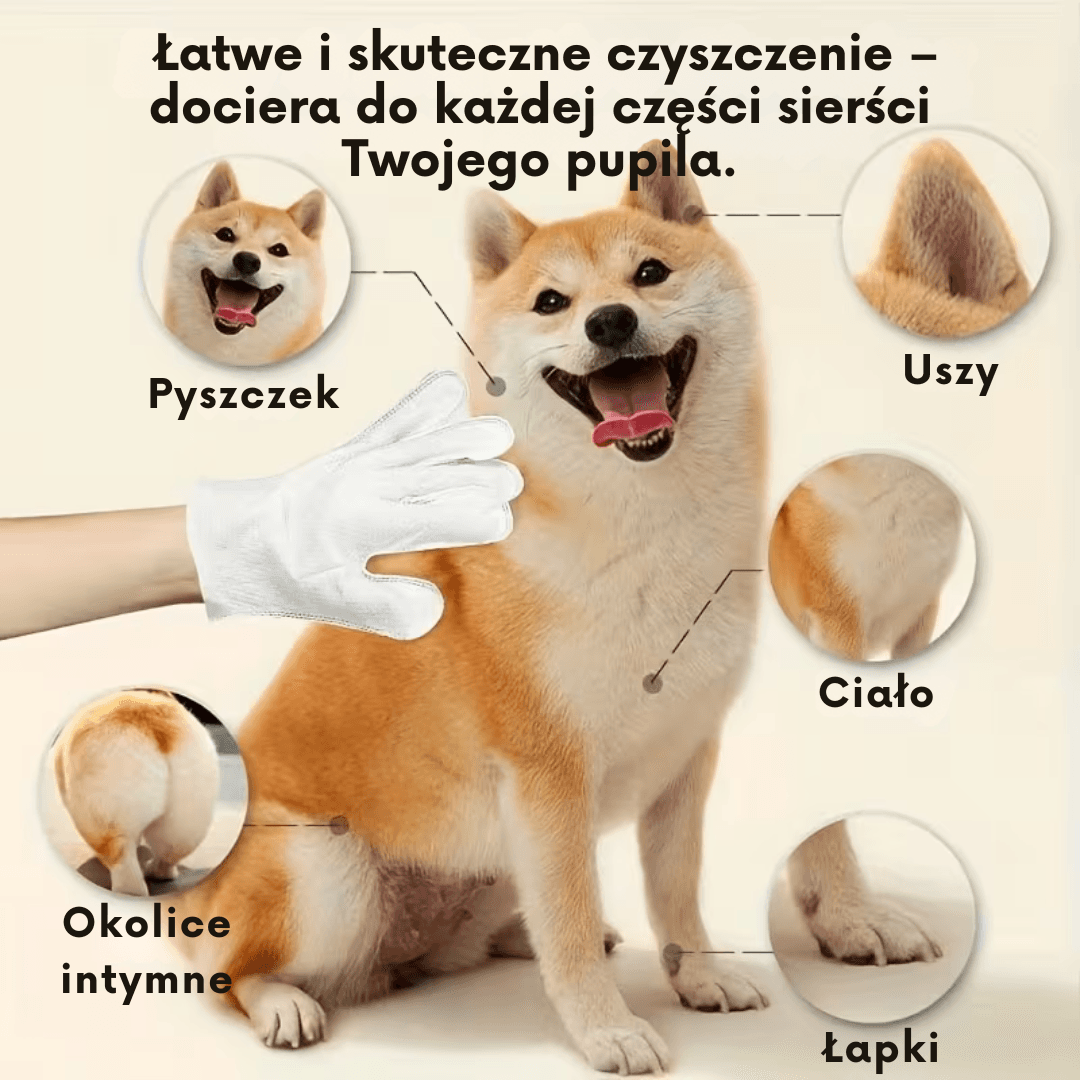 PurePaw - Rękawiczki Do Czyszczenia Pupila